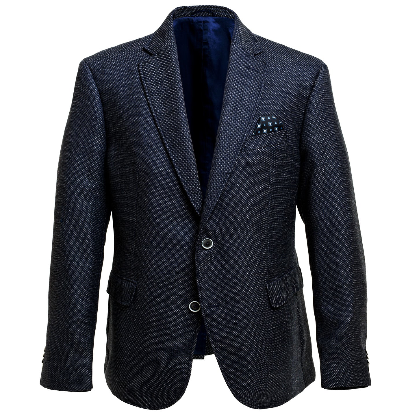 pierre-cardin-sotetkek-blue-pottyos-szovesu-ferfi-zako-sportos-elegans-ruhazat-eskuvo-volegeny-uzleti-ruha-blazer-jacket-diszzsebkendo