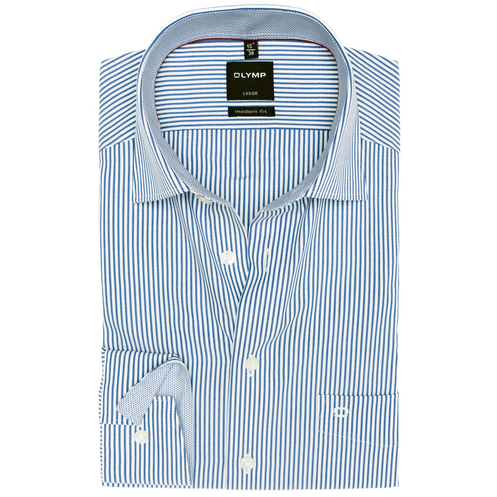 olymp-modern-fit-luxor-vasalasmentes-vilagos-kek-csikos-feher-karcsusitott-ing-elegancia-stilusos-pamut-oltozkodes-felso-ferfiaknak-mellzseb-ritkasag
