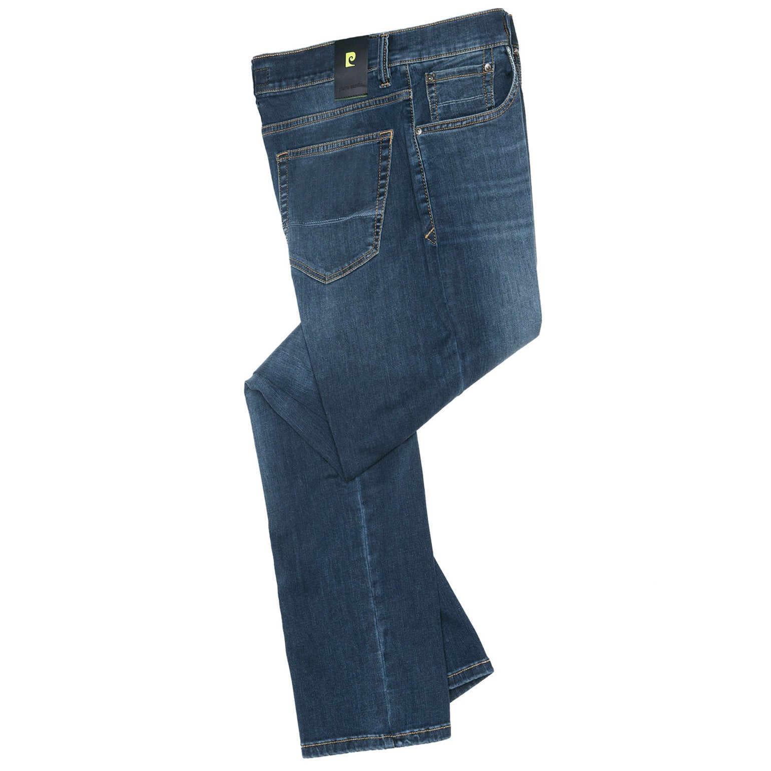 PIERRE CARDIN Denim Academy Jeans Lyon Antibies Sötétkék Cipzáros Ötzsebes Koptatott Farmernadrág