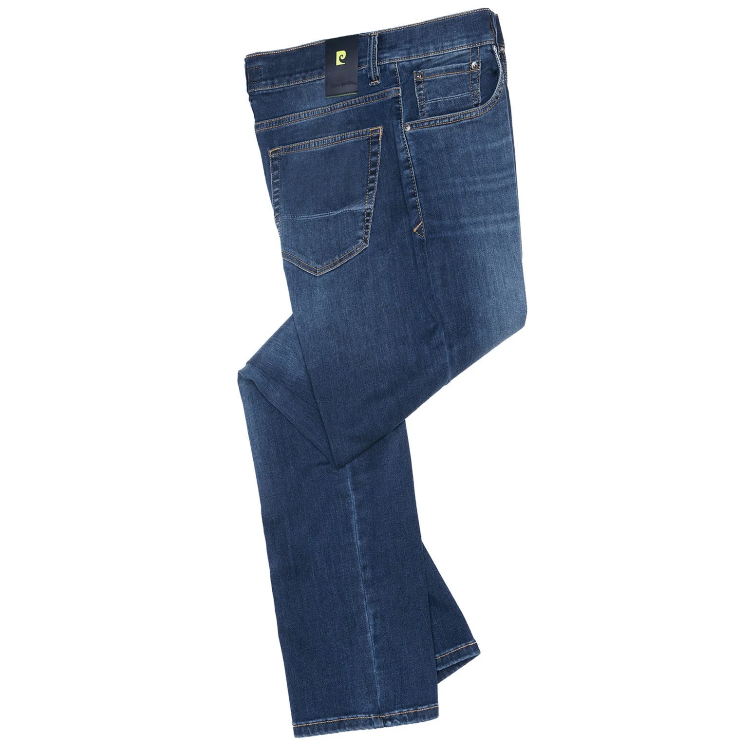 PIERRE CARDIN Denim Academy Jeans Lyon Antibies Sötétkék Cipzáros Ötzsebes Koptatott Farmernadrág