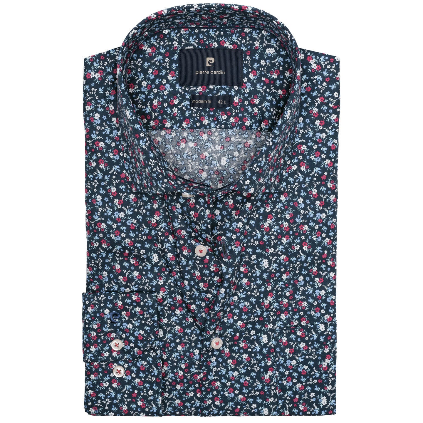 pierre-cardin-le-bleu-modern-fit-ferfi-apro-kis-szines-viragmintas-sotetkek-navy-ing-oltozkodes-ruhazat-tavasz-piros-turkizkek-viragmintas-eskuvo-karcsusitott-vasalas-konnyített