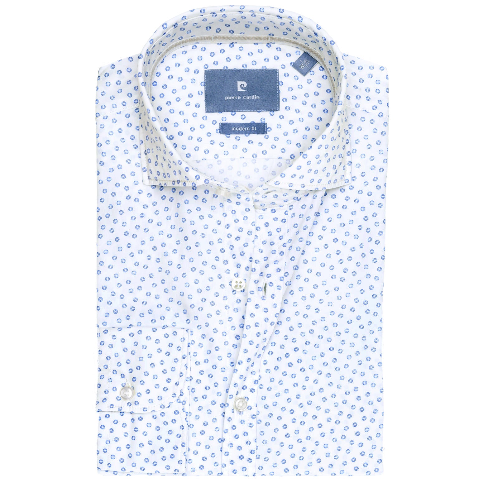 pierre-cardin-modern-fit-karcsusitott-hossu-ujju-vilagoskek-pottyos-kormintas-hofeher-divatos-elegans-ferfi-ing-öltözködés-ruházat-divatos-casual-menswear-fashion