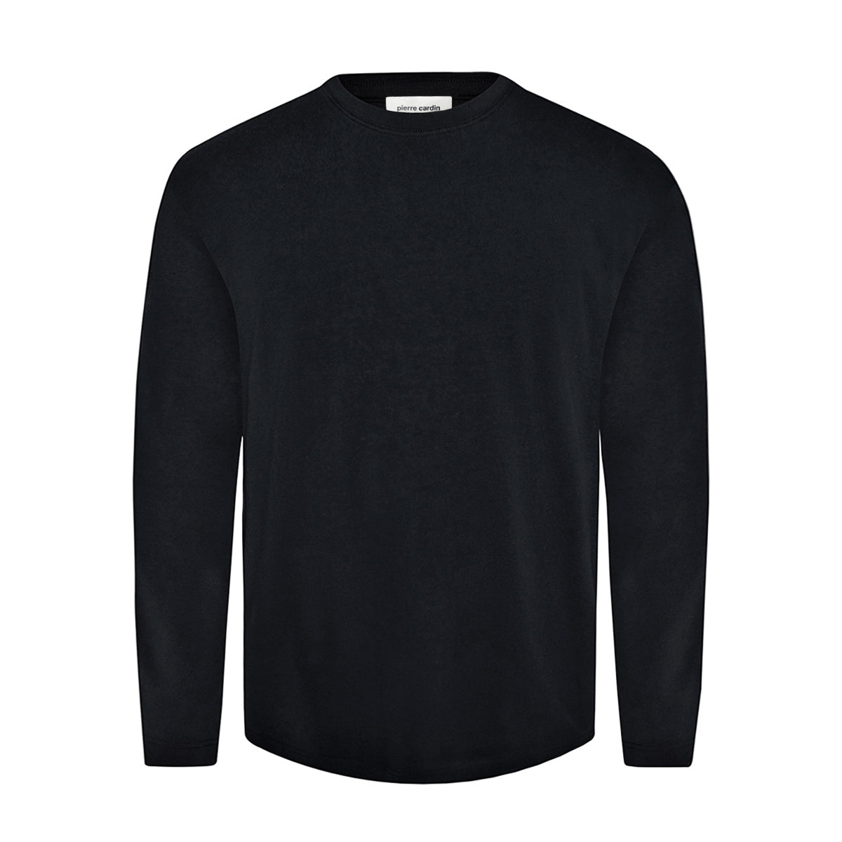 pierre-cardin-modern-fit-kereknyaku-sotet-fekete-black-karcsusitott-ferfi-divatos-pamut-pulover-felso-elegans-sportos-C5_31050.3097_9000-öltözködés-ruházat-hosszu-ujju-pulóver-underwear-vékonyfalú-ingalá-hidegellen-bolyhosodásálló-természetes-puha tapintású-pamut-menswear-fashionist-stilusos-divatos