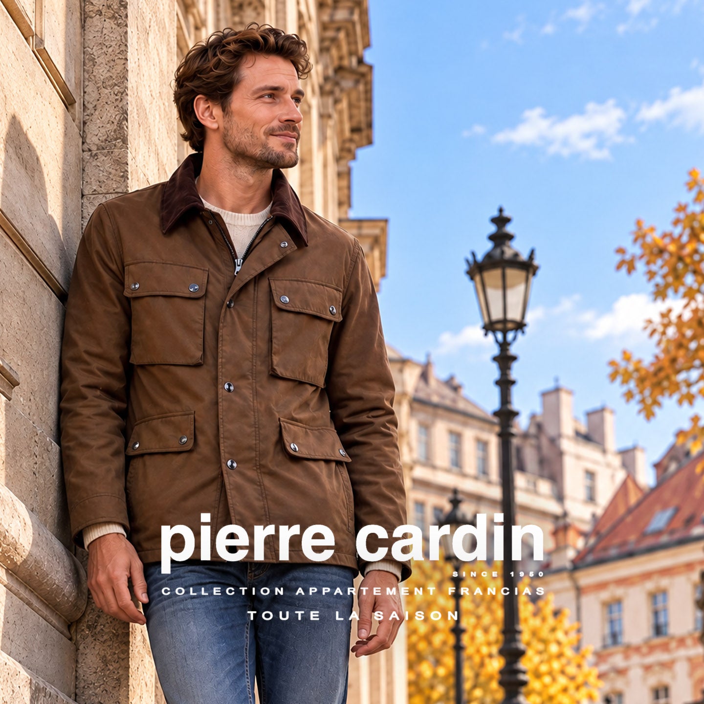 PIERRE CARDIN Casual Modern Fit Winstone Bronzbarna Cipzáros Patentos Karcsúsított Háromnegyedes Field Kabát