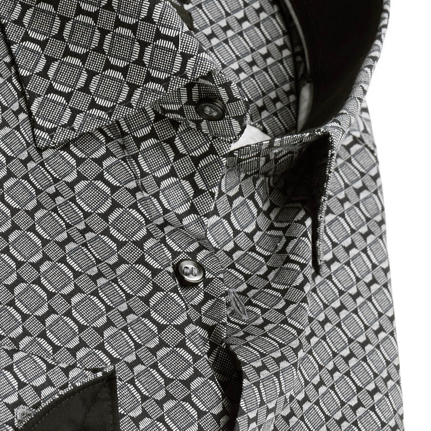 olymp-ing-level-5-body-fit-karcsusitott-hossu-ujju-divat-ferfi-kulonleges-rombusz-kor-kockas-szurke-fekete-ironfree-ing-pamut-menswear-öltözködés-vasalásmentes-shirt