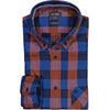 OLYMP-Casual-Regular-Fit-szines-negyzetracsos bordo sotetkek egyenes szabasu-sportos-ferfi-ing-legombolt-galler-regular-fit-szabadido-leisure-40404400