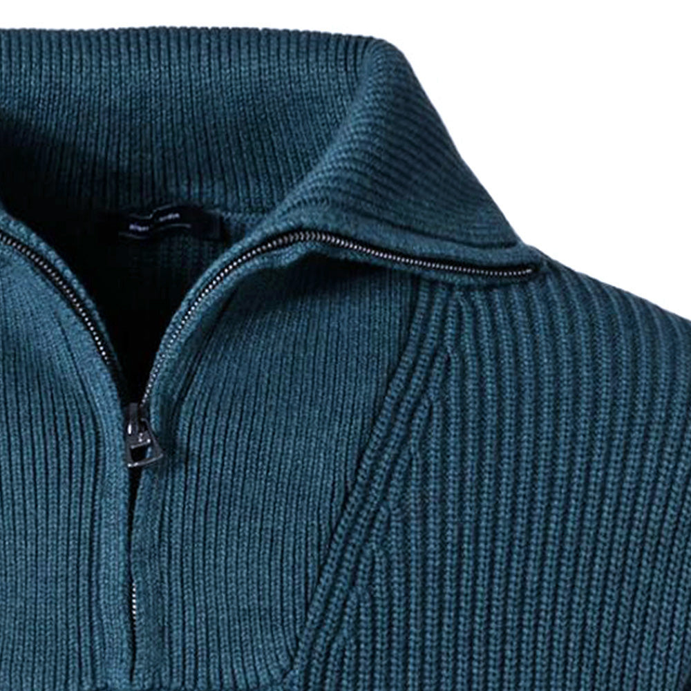 pierre_cardin_futureflex_luxor_Modern_Fit_türkizkek_karcsusitott_cipzaros_galleros_kotott_egyfalu_pamut_bolyhodas_allo_alaktarto_pamut_pulover_felso-c5-50162-5011-5311-öltözködés-ruházatkülönleges-divatos-knitted-makulátlan-megjelenés-tiszta-pamut-cotton