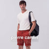 pierre-cardin-denim-nyar-tegla-voros-piros-oldalzsebes-ferfi-pamut-len-bermuda-short-rovidnadrag-balaton-strand-papucs-vakacio-tengerparti-udules-szellos-nyaralas-34770