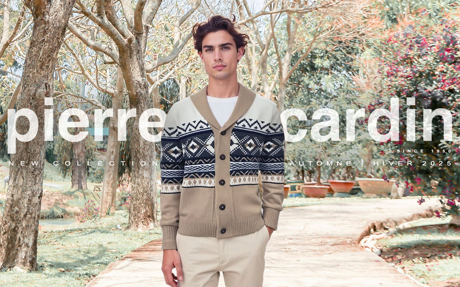 pierre-cardin-norveg-mintas-kek-barna-feher-kotott-gyapju-kardigan-gombos-puha-finom-hosszu-ujju-oltozkodes-ruha-ferfi-divat-modern-fit-eredeti-C5-51638-5125-ruházat-cardigan-mellény-vest-